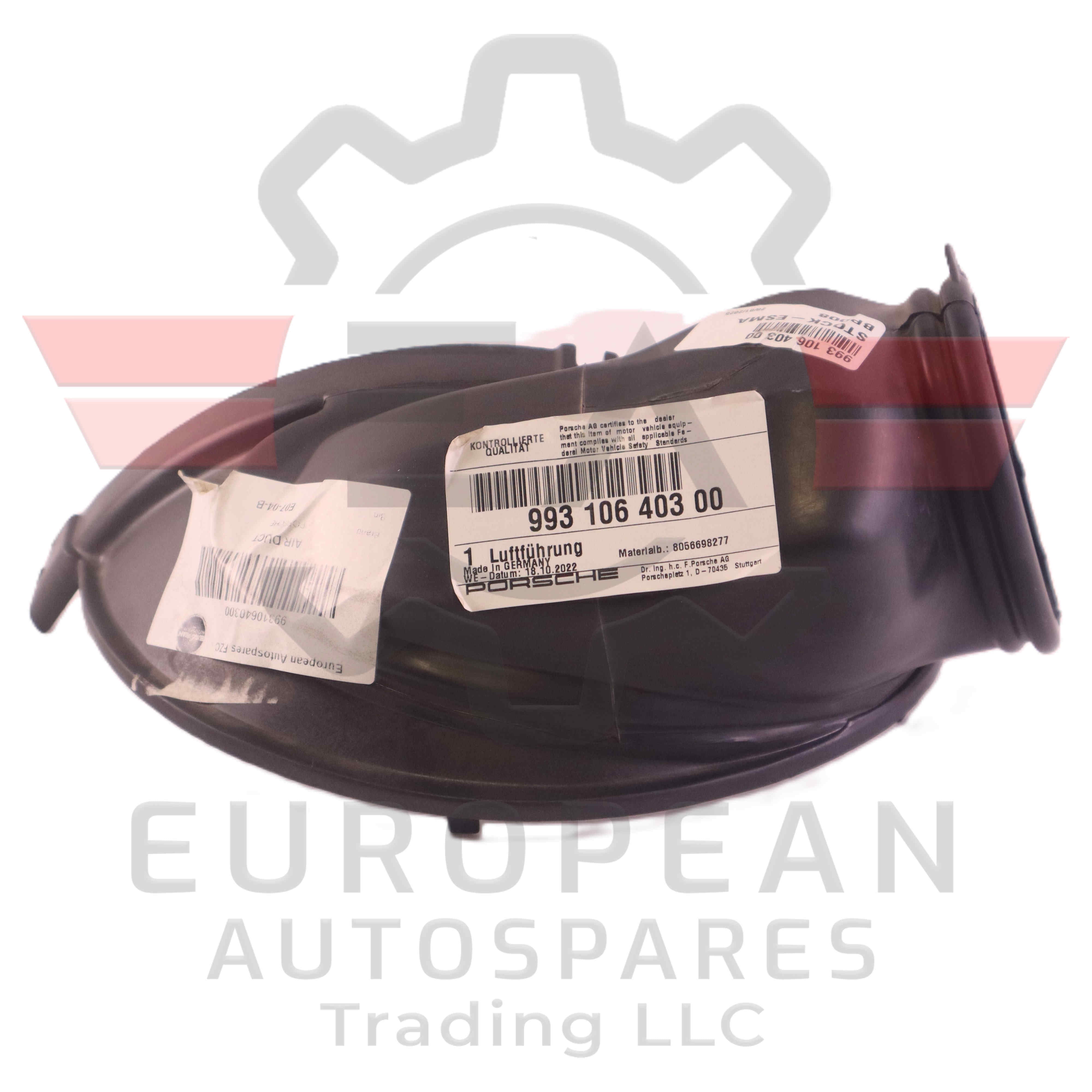 Porsche Engine Air Intake Duct Pipe 99310640300 | Genuine OEM European Autospares Trading LLC