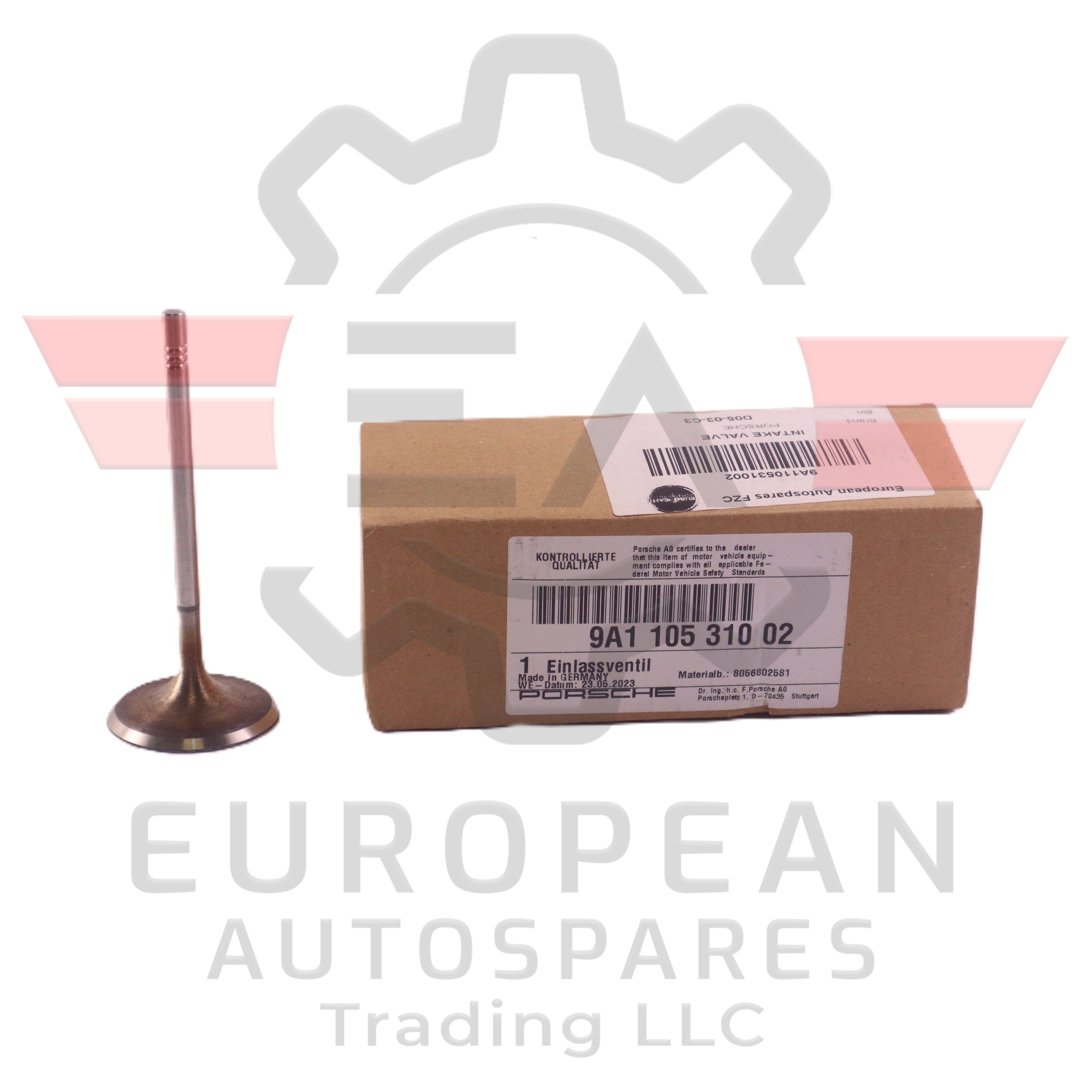 Genuine Porsche Intake Valve 9A110531002 European Autospares Trading LLC