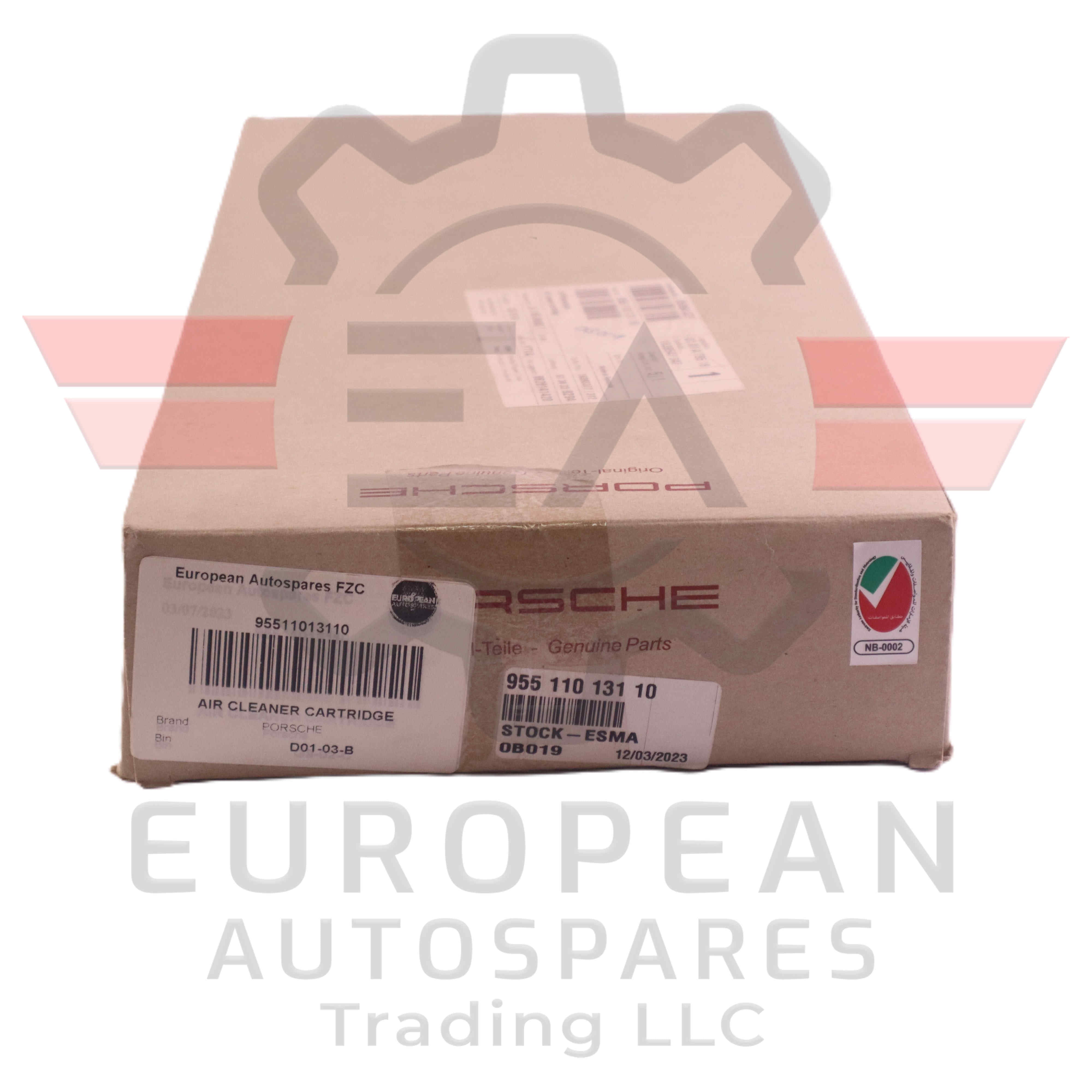 Genuine Porsche Air Filter Cartridge 95511013110 European Autospares Trading LLC