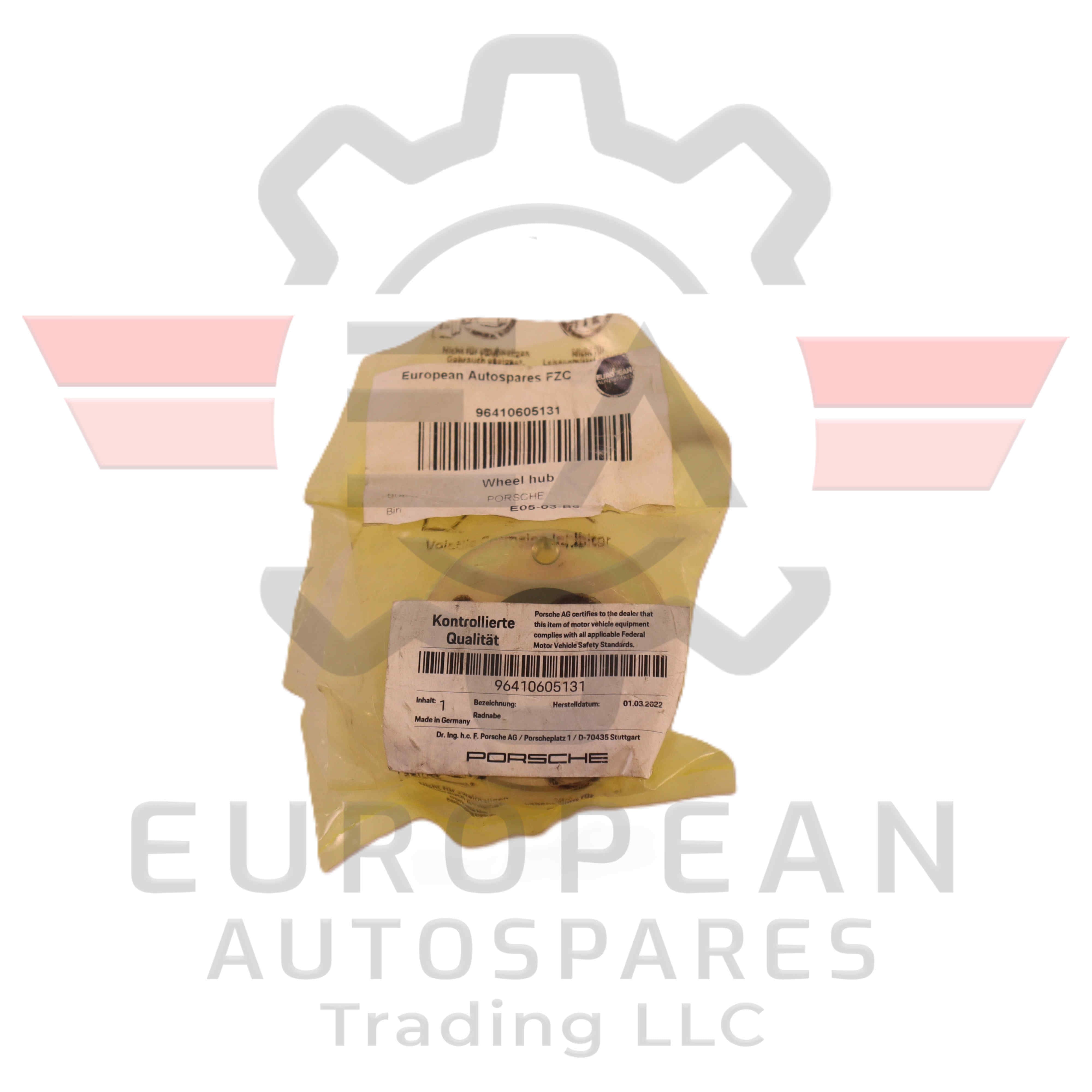 Porsche Wheel Hub Bearing Assembly 96410605131 | Genuine OEM European Autospares Trading LLC