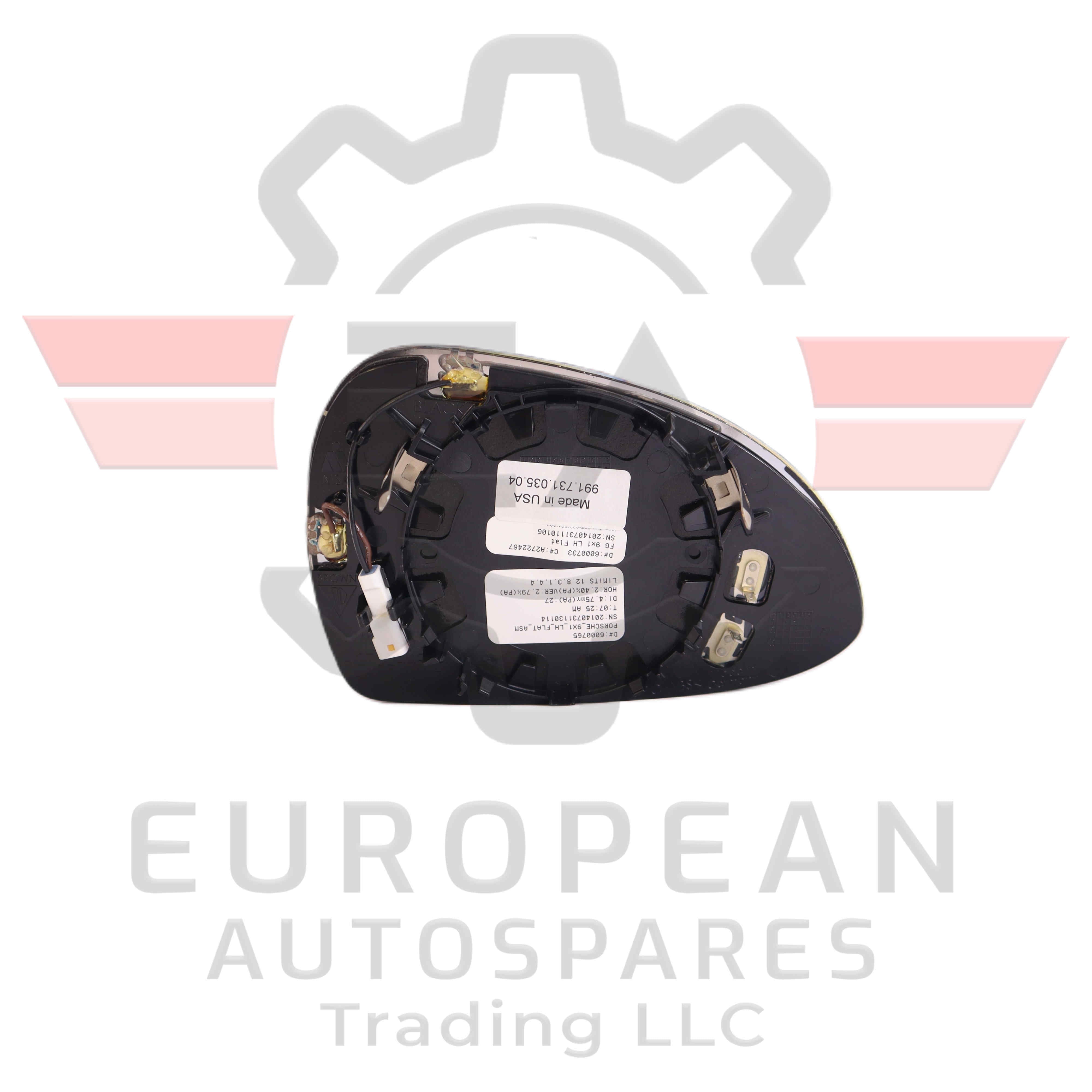 Porsche Exterior Side Mirror Glass 99173103504 | Genuine OEM European Autospares Trading LLC