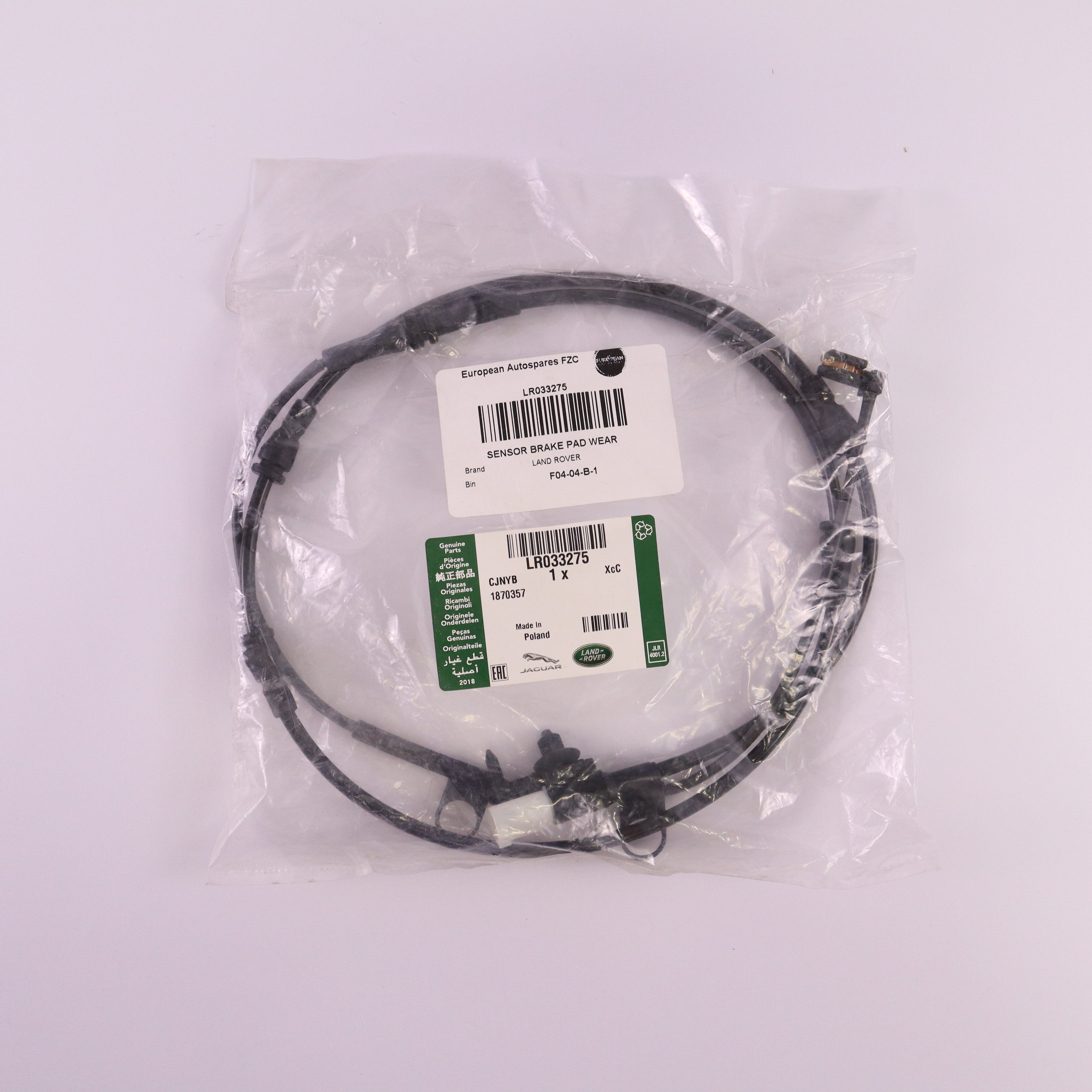Genuine Land Rover Brake Pad Sensor for Range Rover & Sport LR033275