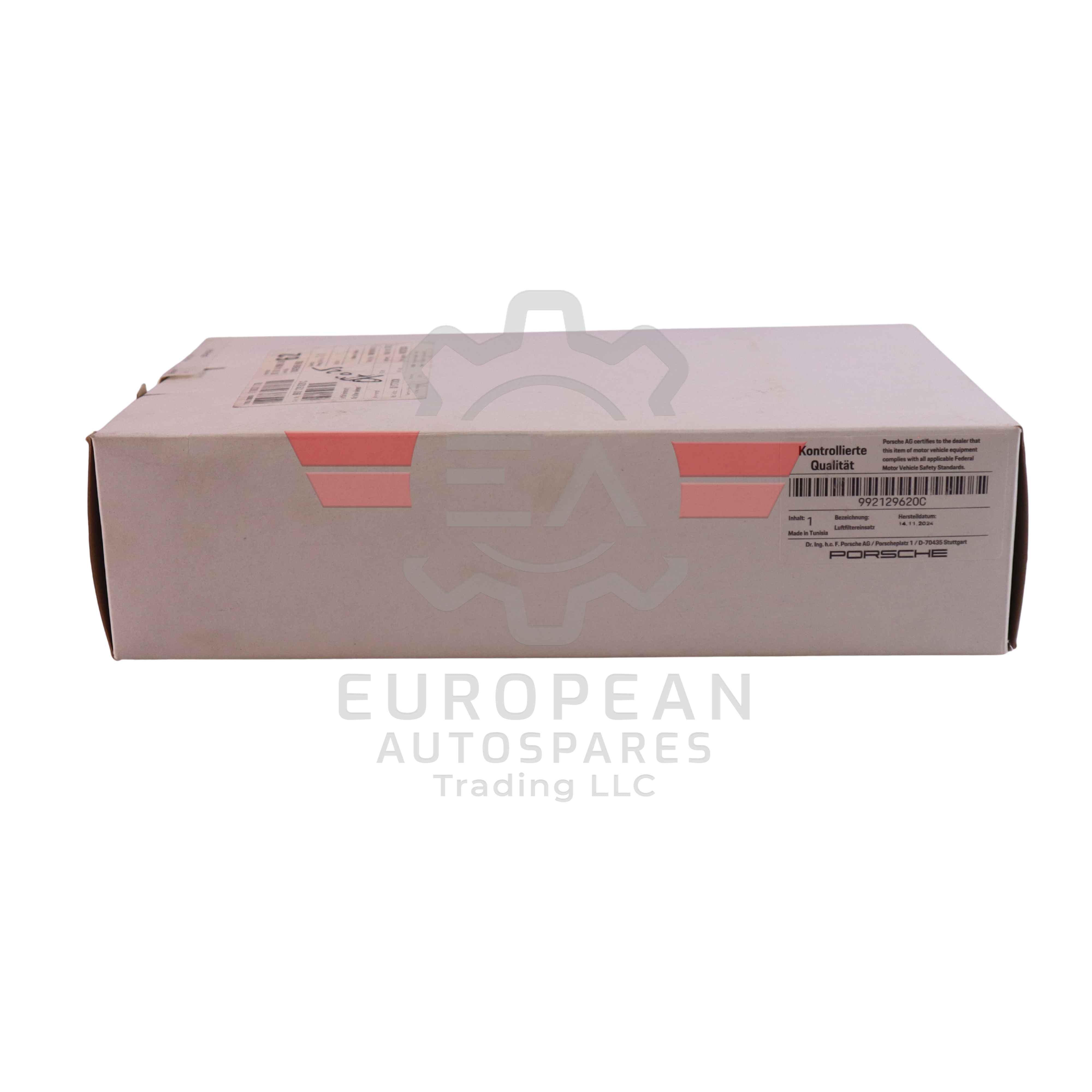 Genuine Porsche Engine Air Filter Element 992129620C European Autospares Trading LLC
